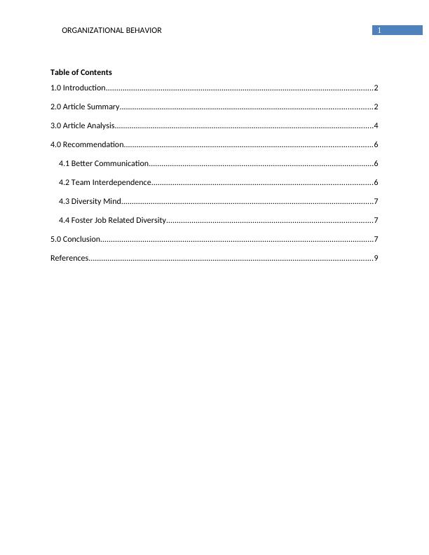 Organizational Behavior  -  Sample  Assignment  PDF_2