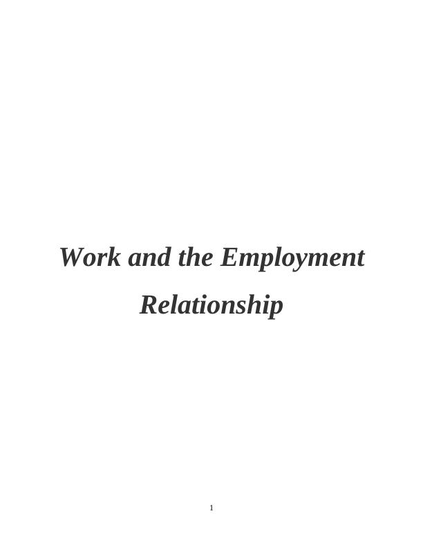 Value and Importance of Employment Relationship in Microsoft_1
