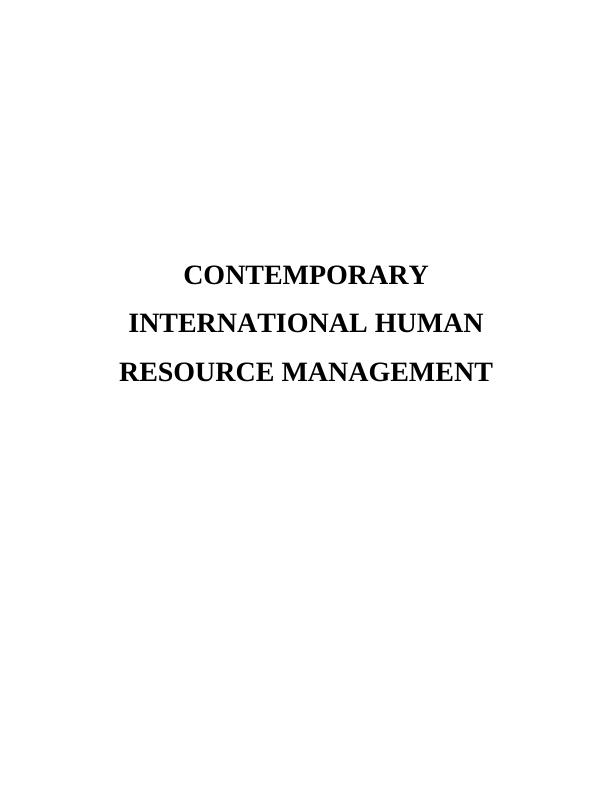 Contemporary International Human Resource Management_1