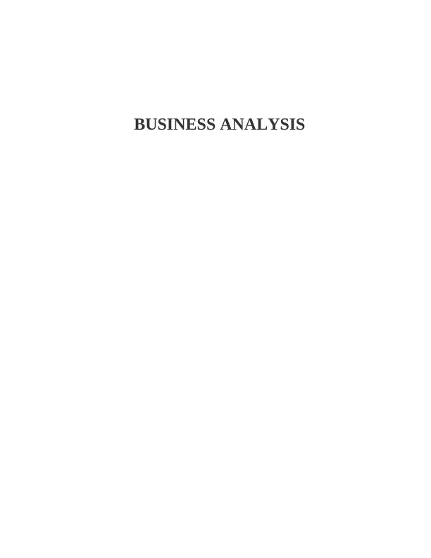 Assignment on Business Analysis Sample_1