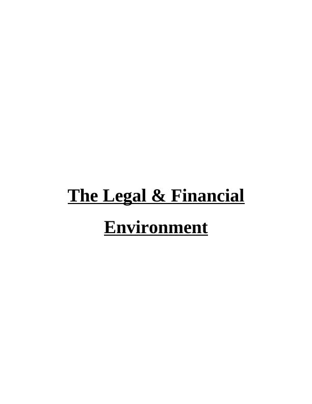 The Legal & Financial Environment_1