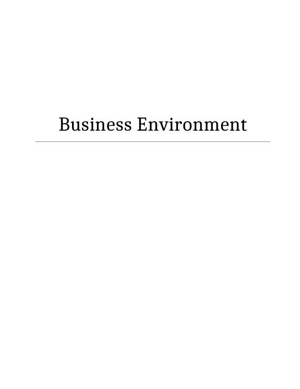 Study of Business Environment in UK Organizations_1