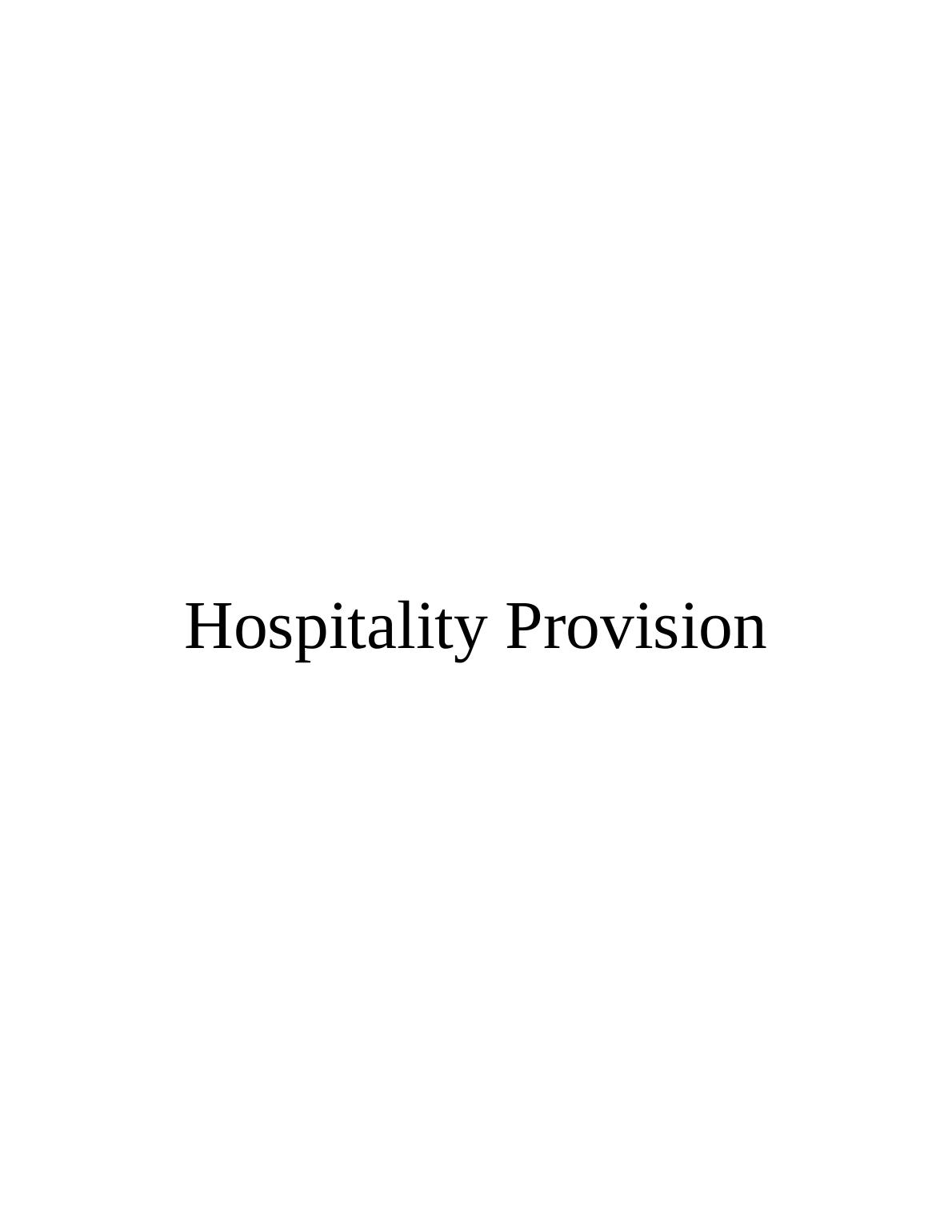 A New Hospitality Provision Business Outlining Product-Service Concept_1