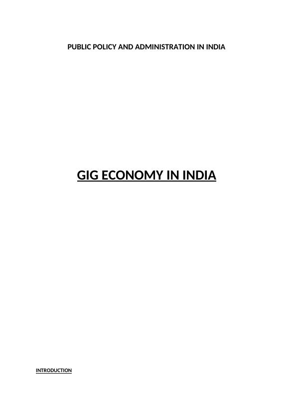 Rise of Gig Economy in India - PDF_1