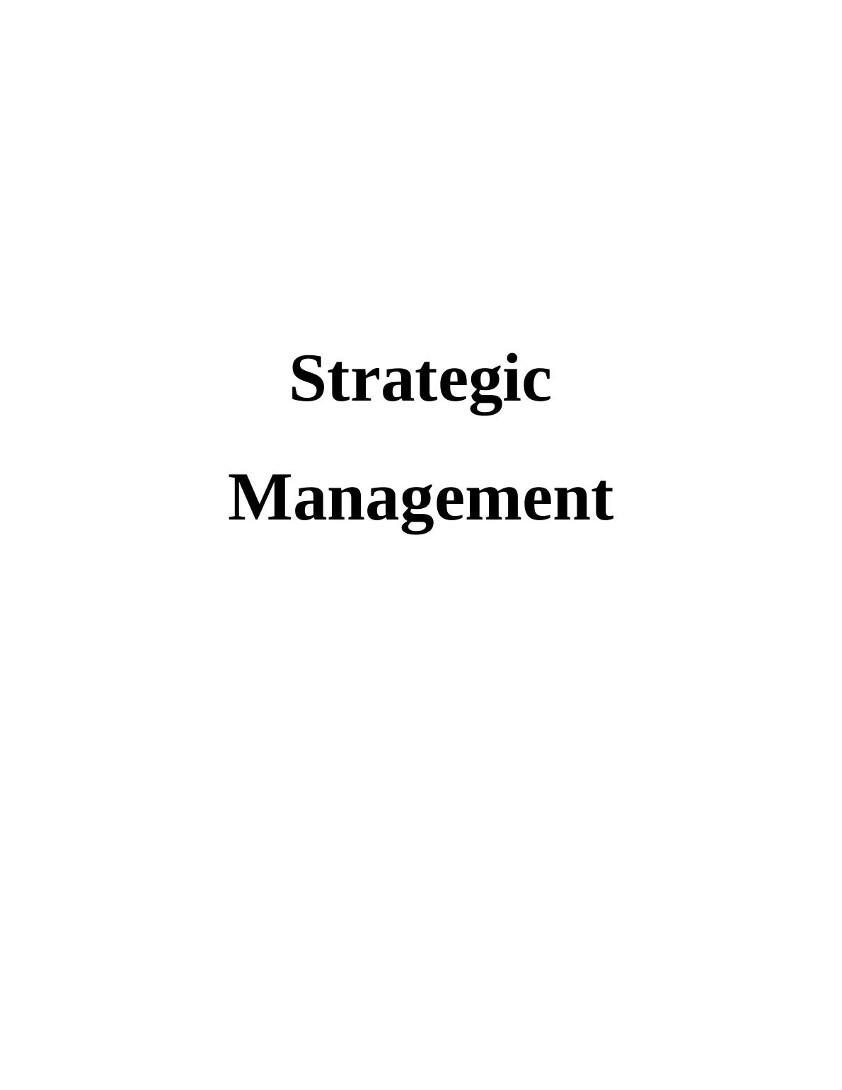 Strategic Management Questions Answers - PDF