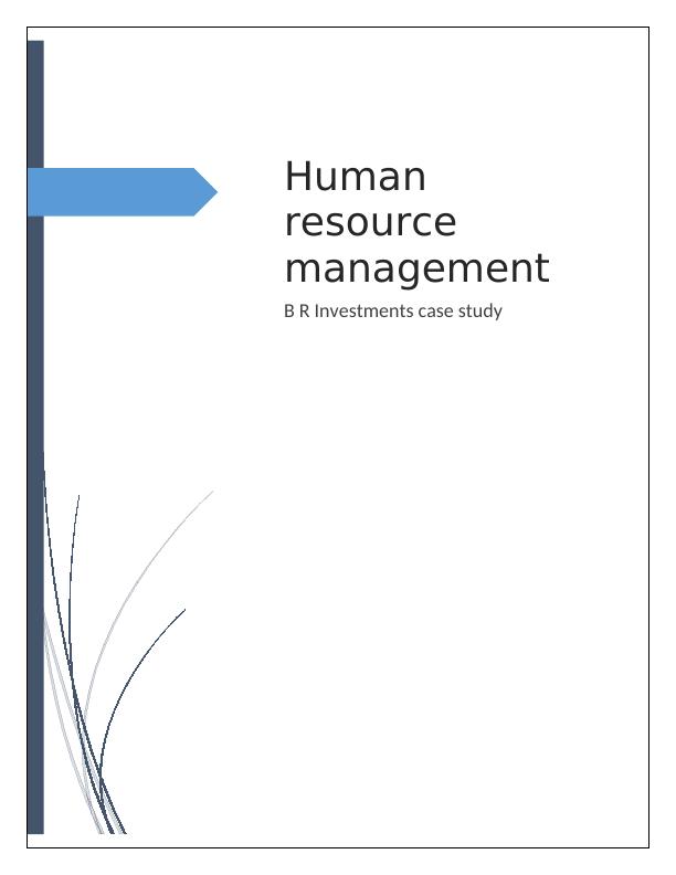 Human Resource Management - B R Investments_1