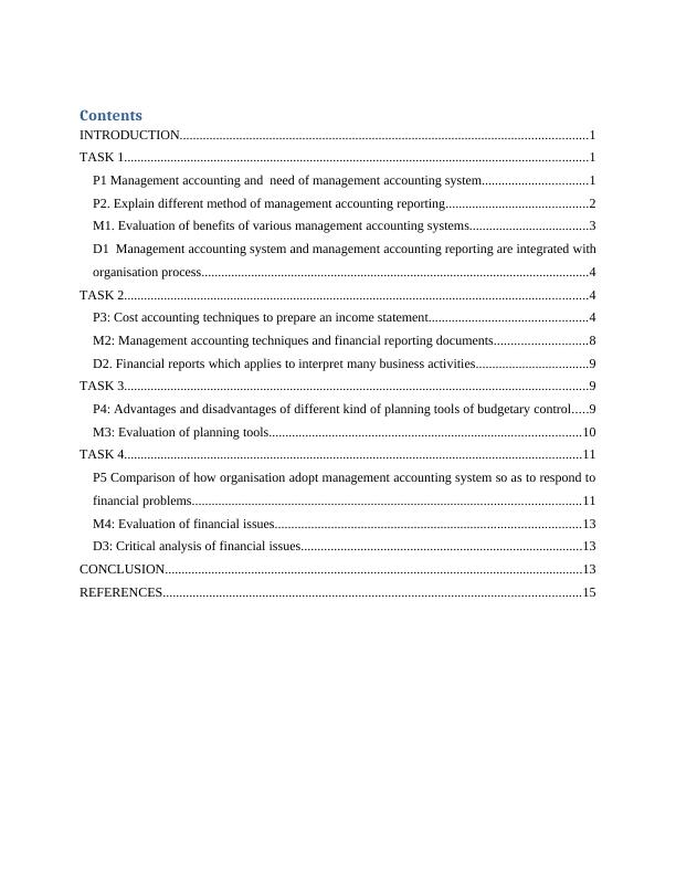 Management Accounting System and Management Accounting Reporting Contents_2