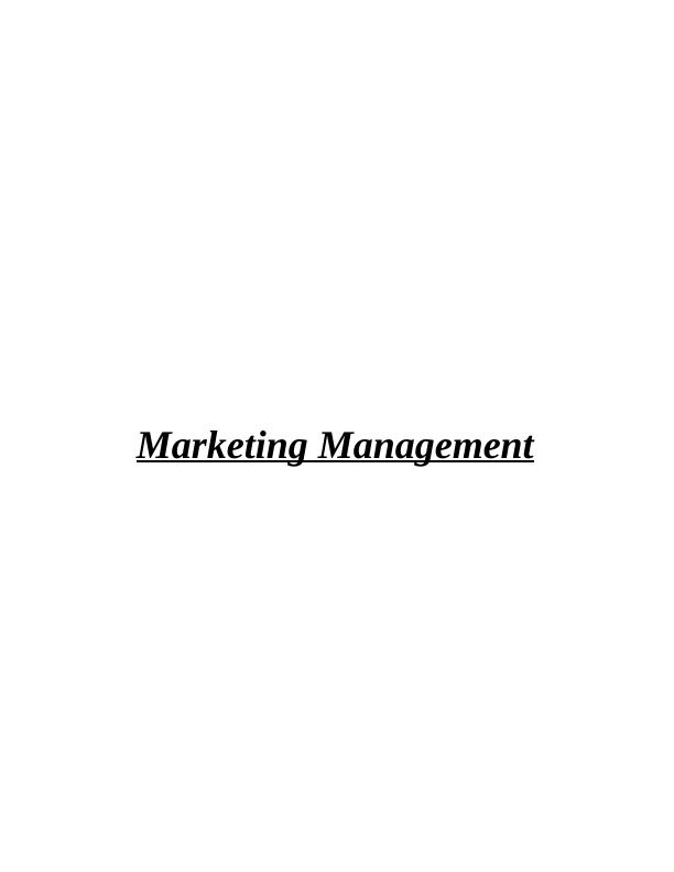 Marketing Management Assignment - Tesco_1