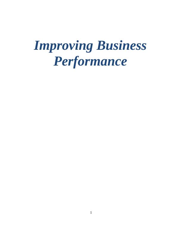 Improving Business Performance | Report_1