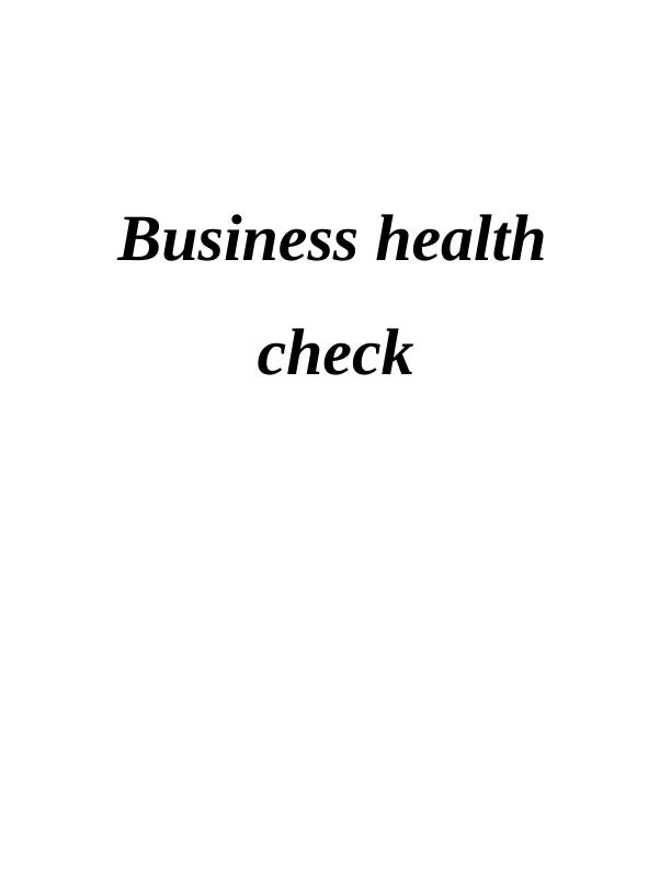 Business Health Check - Report_1