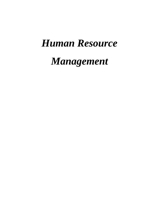 Human Resource Management Assignment - Apple company_1