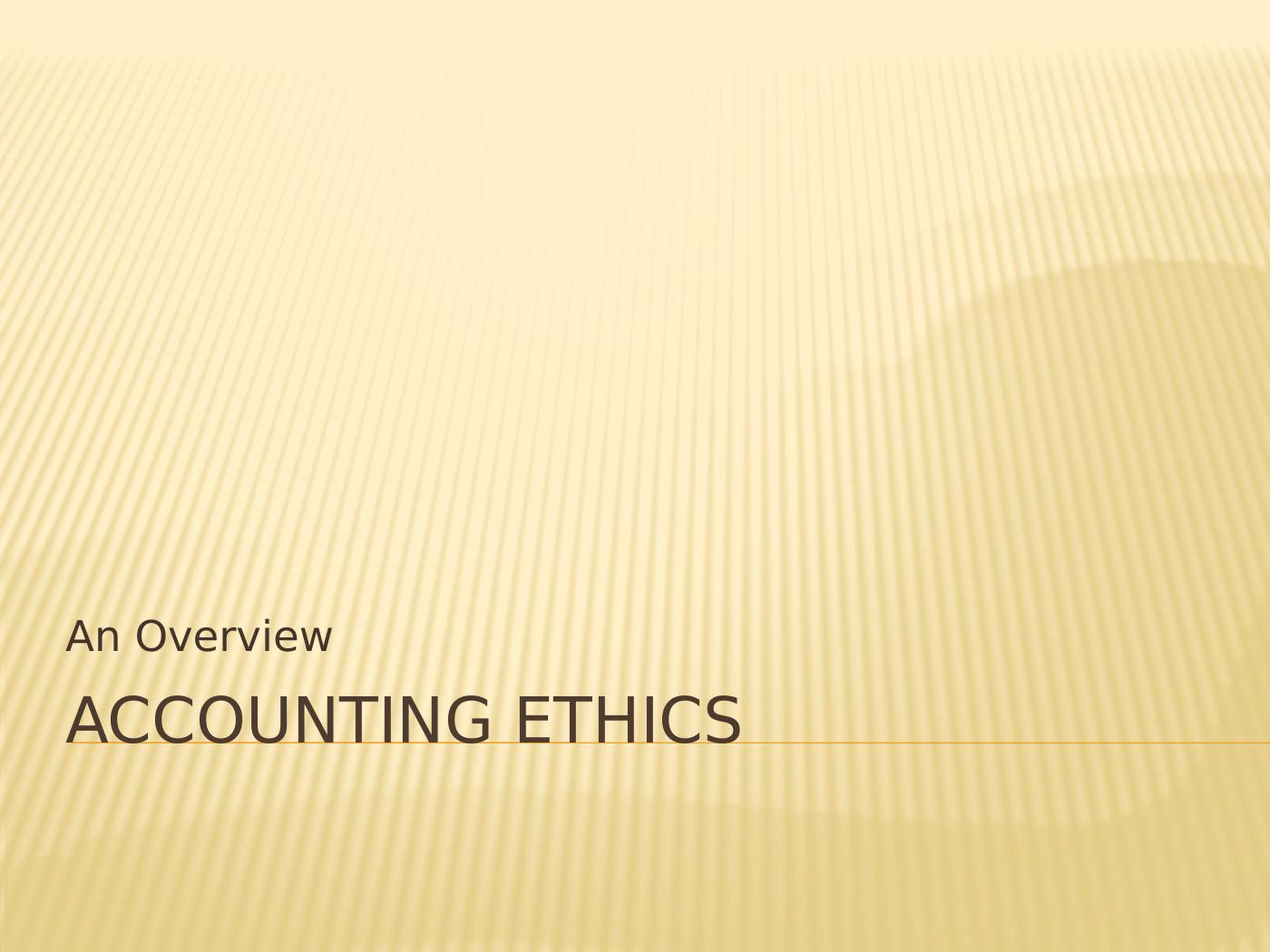 ethics of accounting research paper