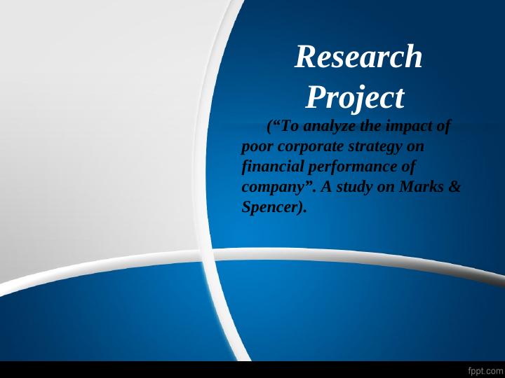 Impact of Poor Corporate Strategy on Financial Performance of Marks & Spencer_1
