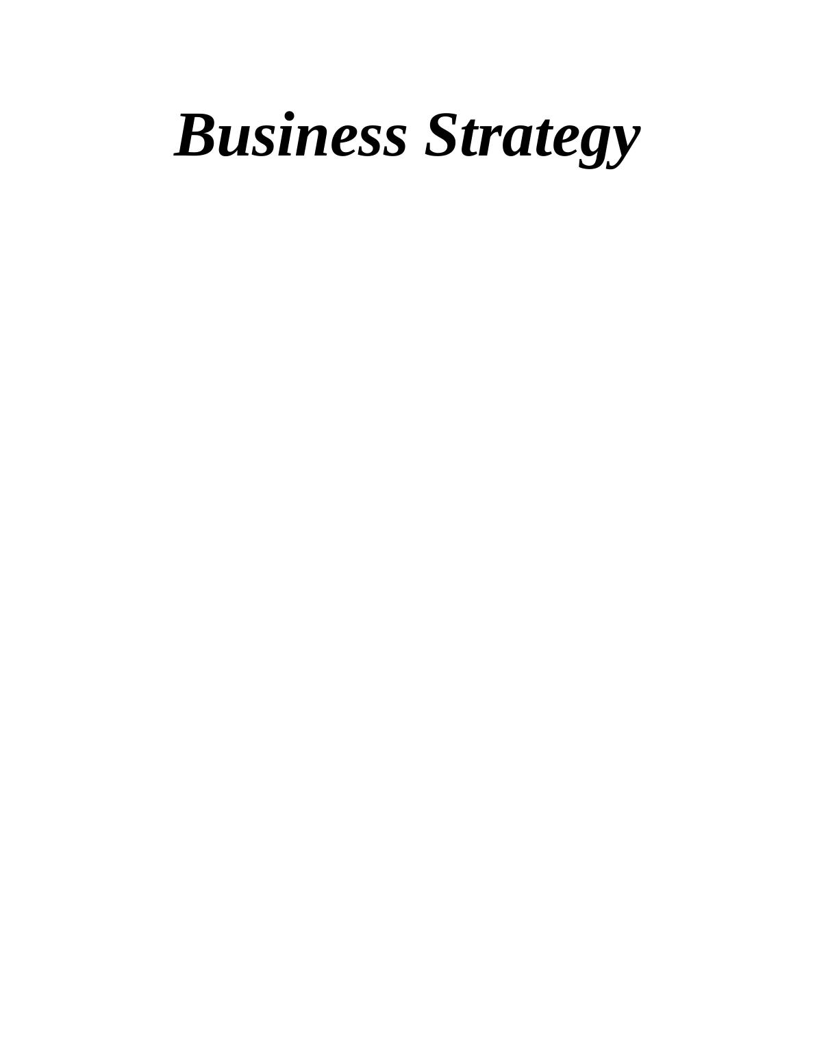 Business Strategy of British Airways_1