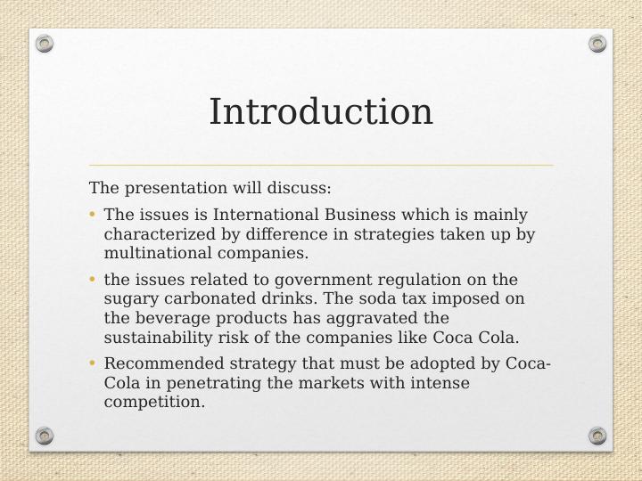 PRINCIPLES OF INTERNATIONAL BUSINESS THE CASE OF COCA COLA._2