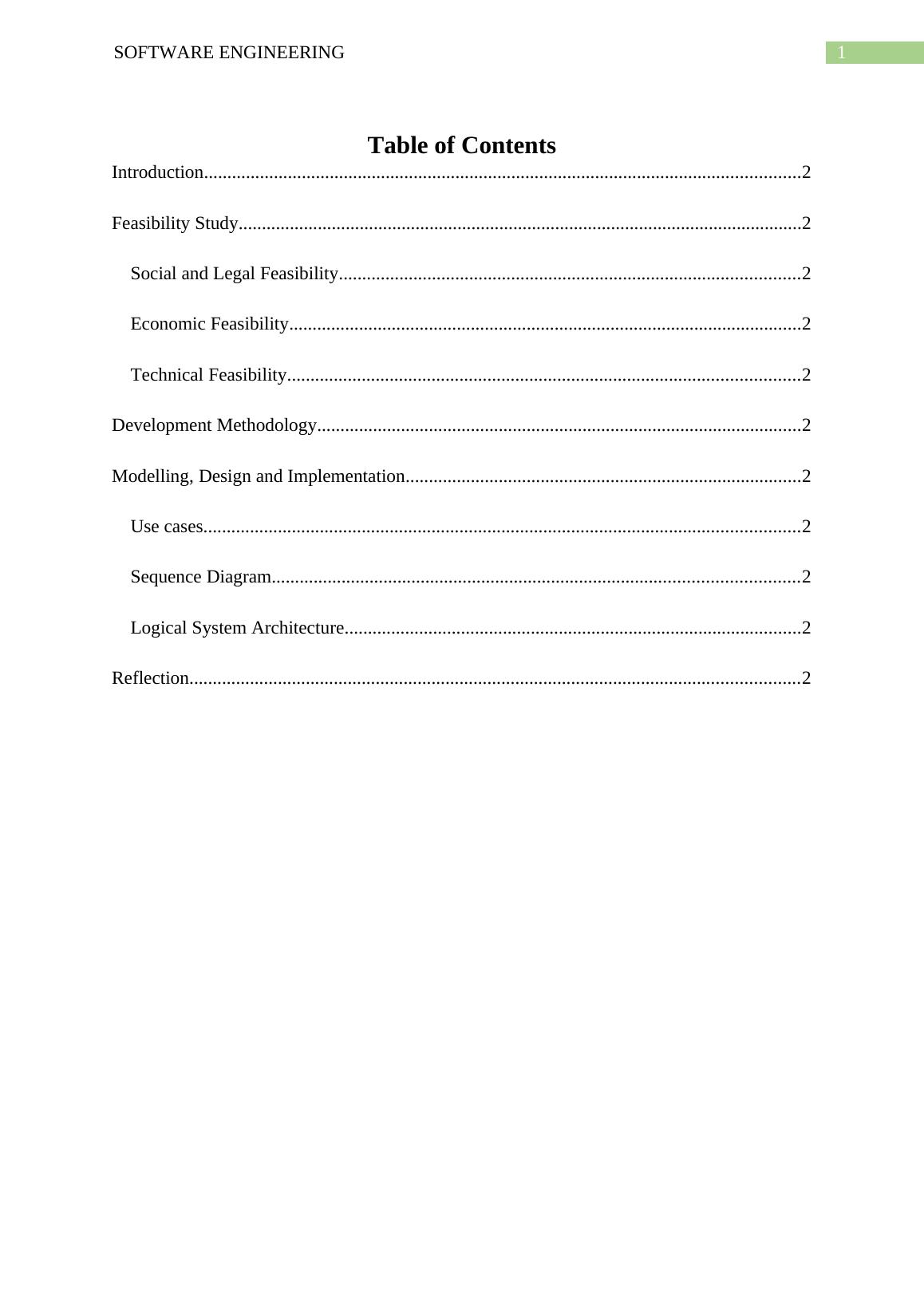 assignment of software engineering