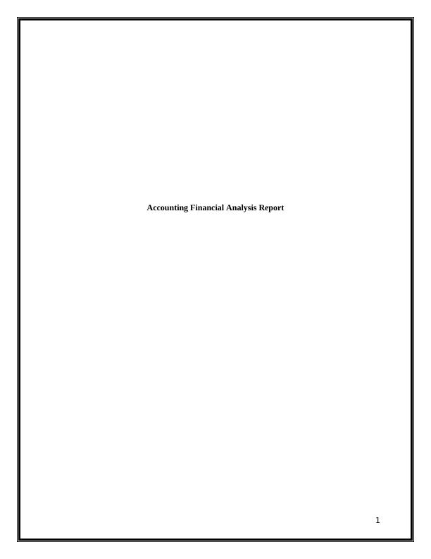 Accounting Financial Analysis Report_1