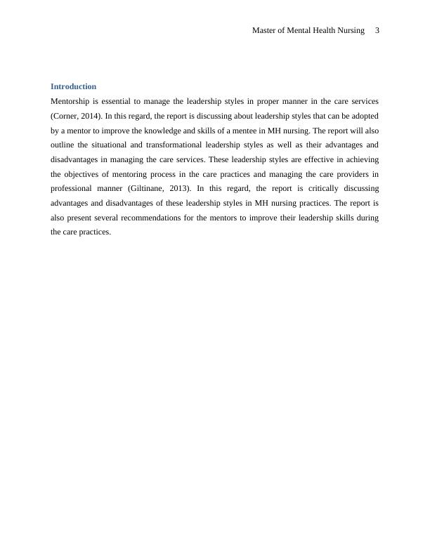 Critical Leadership Analysis Report for Master of Mental Health Nursing_3