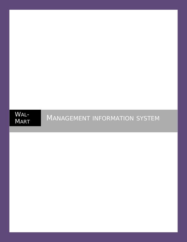 WalMart Management Information System_1