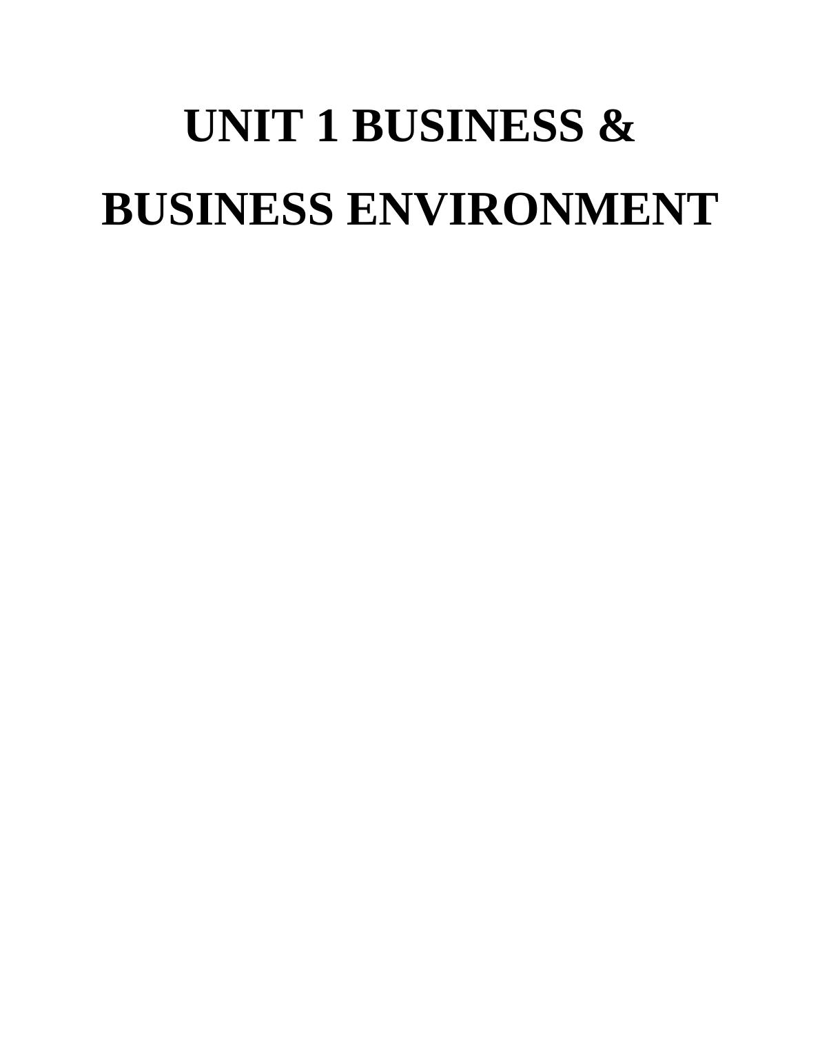 Unit 1 Business and Business Environment : Tesco_1