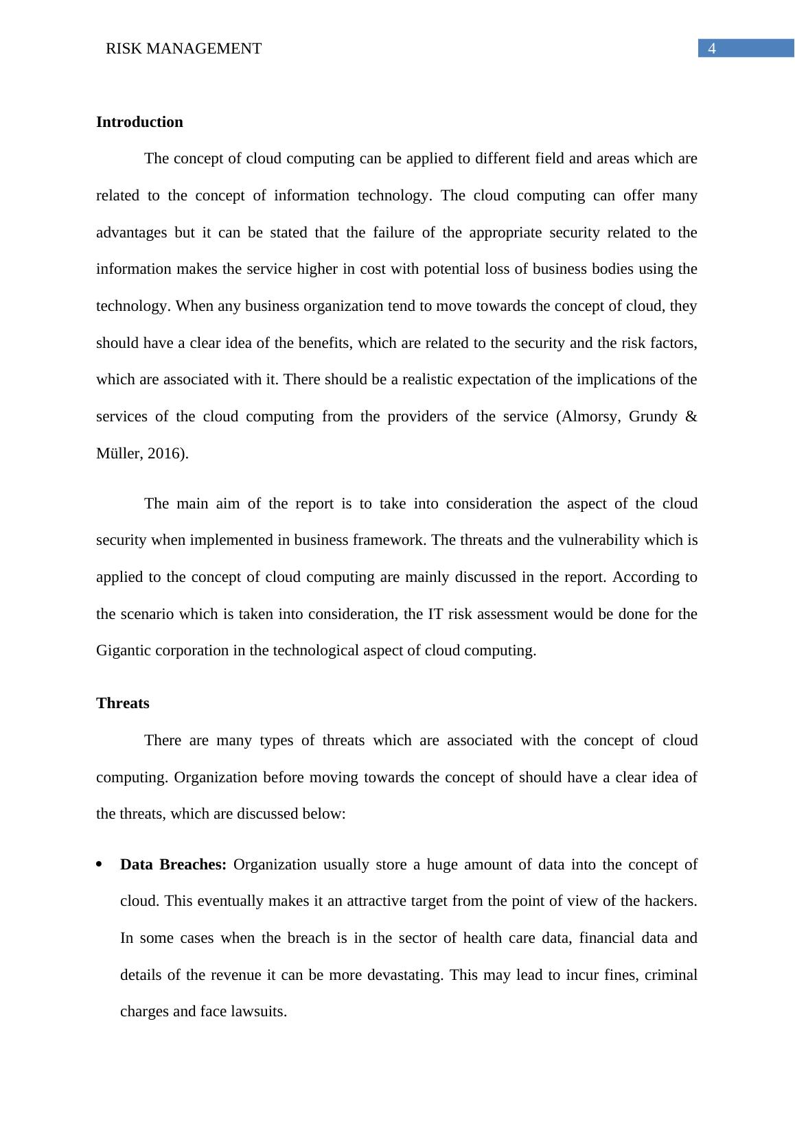 risk and technology ca assignment