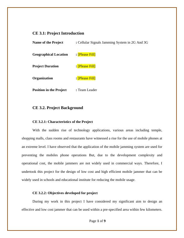 Competency Demonstration Report (CDR) | Report_2