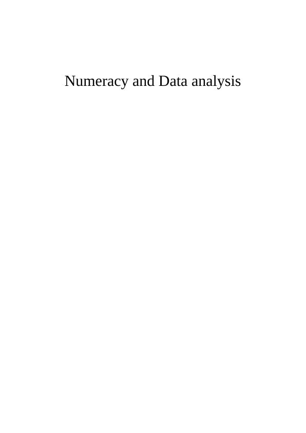 Numeracy and Data Analysis  Assignment_1