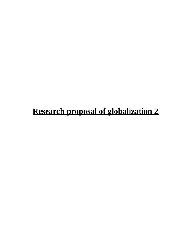 research proposal title about globalization