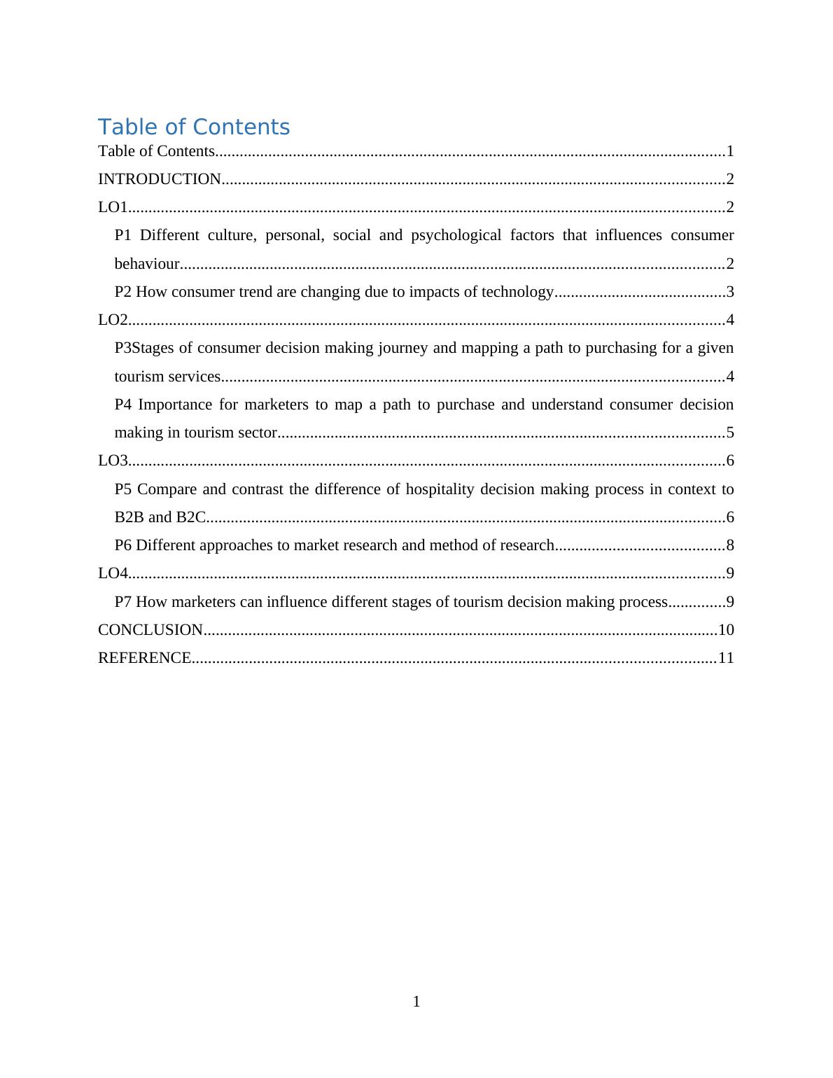 Tourism Consumer Behaviour And Insight | Desklib