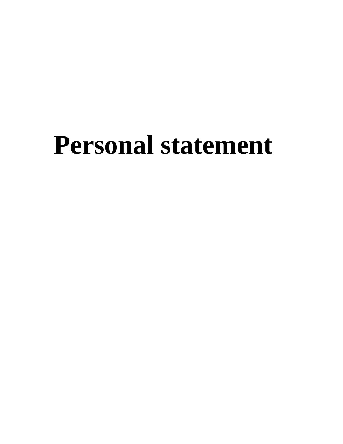 personal statement for makeup artist