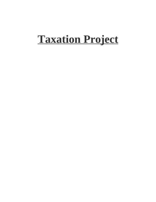 Taxation Project Assignment_1