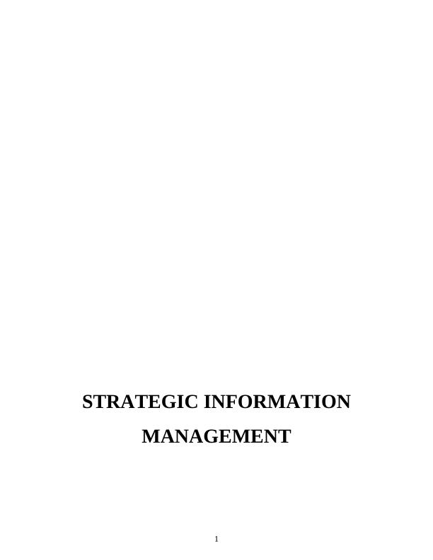 Assignment on Strategic Information Management_1