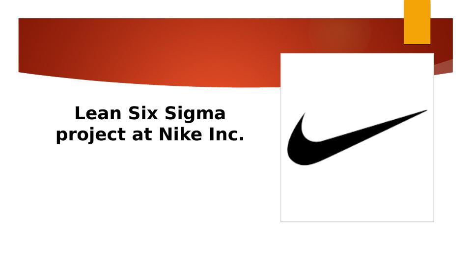 Lean Six Sigma Project at Nike Inc._1