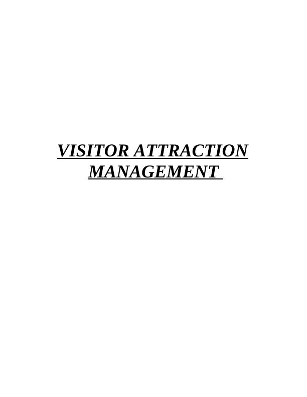 Visitor Attraction Management Classifications : Doc_1