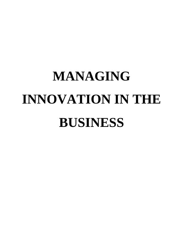 Managing Innovation in The Business_1