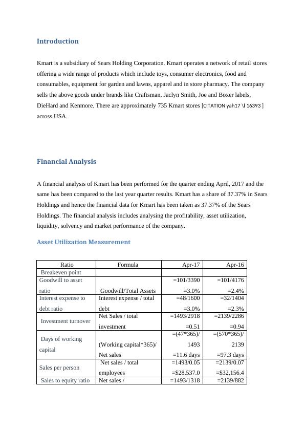 Financial Analysis of Kmart Corporation - ACCT6010 - Desklib_3
