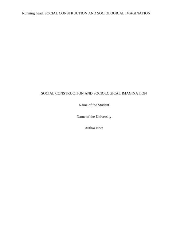Social Construction and Sociological Imagination_1