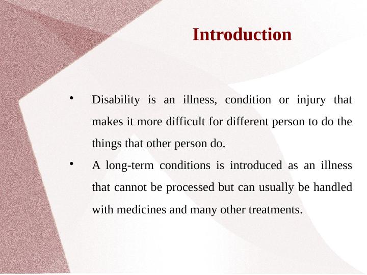 Consequences of Living with Disability and Long Term Conditions_3