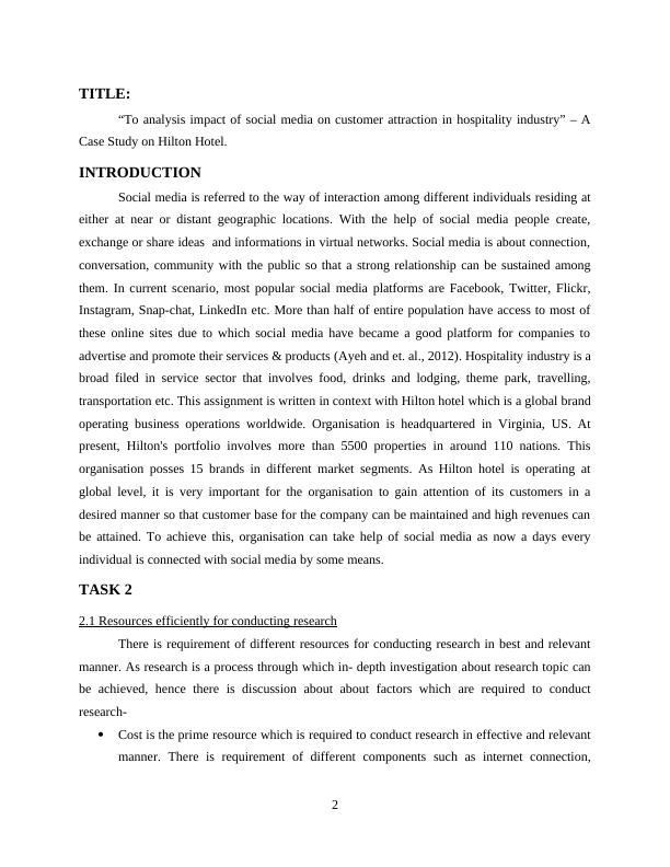 Research Paper on Hilton Hotel_4