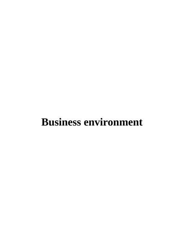 Business Environment of NATWEST : Report_1
