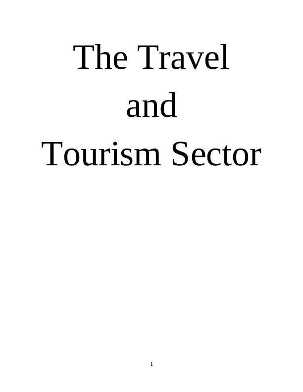 Travel & Tourism Services | Demand & Supply Assignment_1