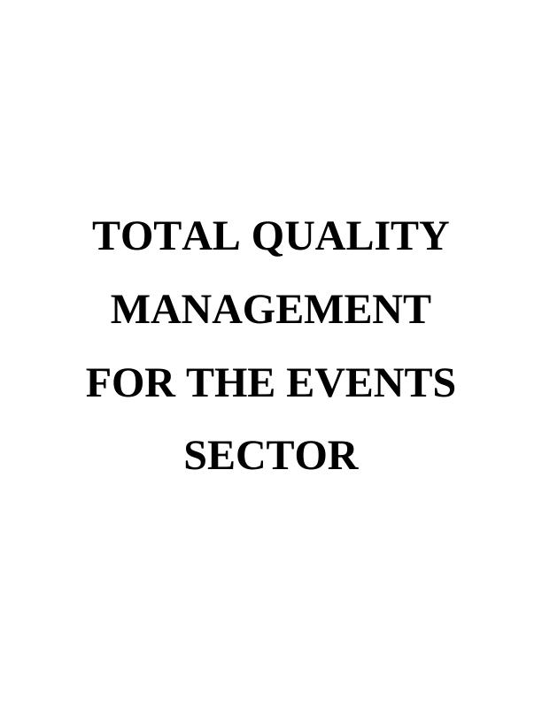 Total Quality Management for the Events Sector_1