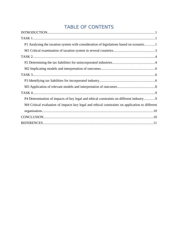 Taxation Table of Contents_2
