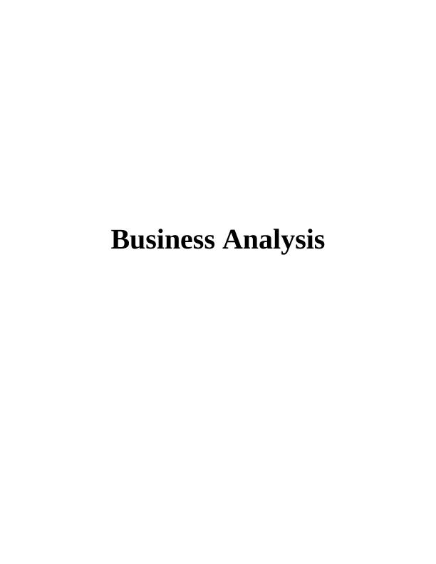 Business Analysis of Starbucks Corporation : Report_1