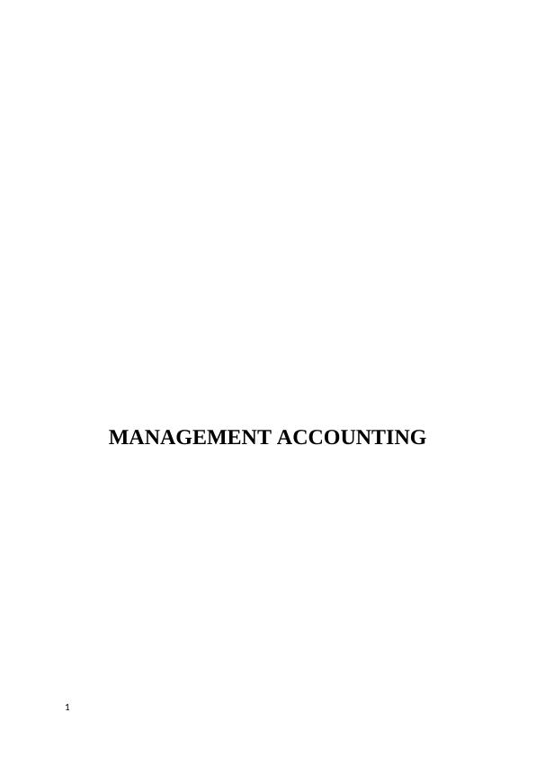 Assignment on Management Accounting (solution)_1