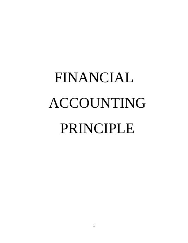 Financial Accounting - Assignment Solution_1