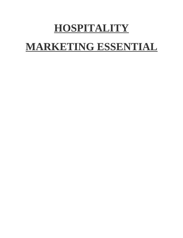 Hospitality Marketing Essentials (doc) - Hilton_1