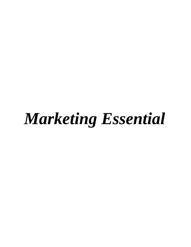 Marketing Essential Assignment - Amazon_1