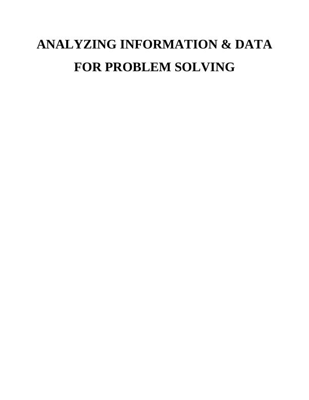 Problem Solving and Data Analysis_1