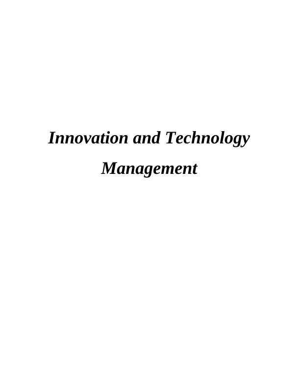 technology management assignment